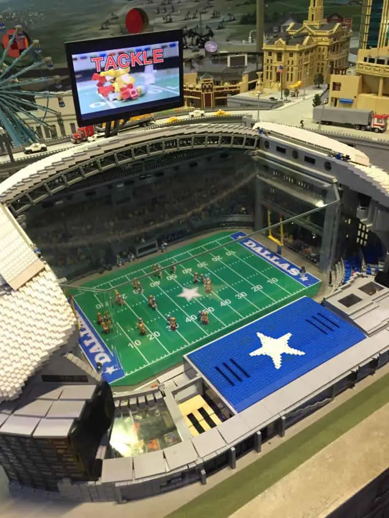 cowboys stadium in legos at legoland dew