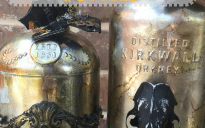 Steampunk inspired antiqued bottles