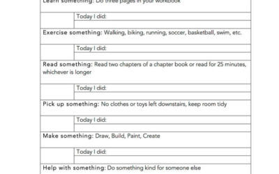 Kids Summer Checklist