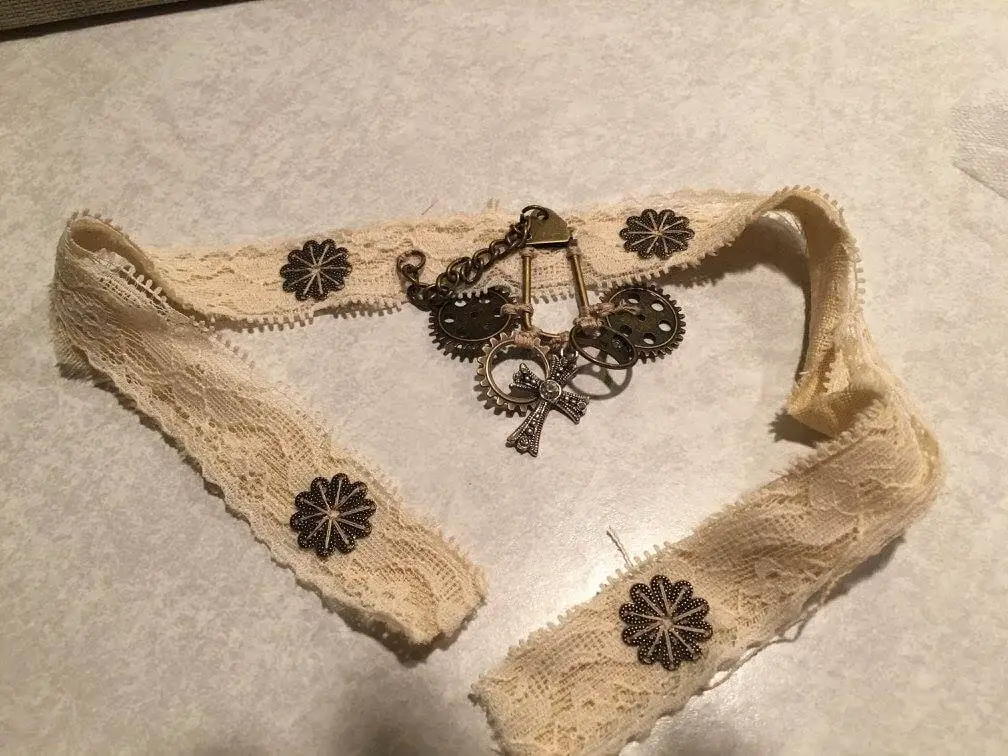 steampunk lace bracelet steampunk lace bracelet
