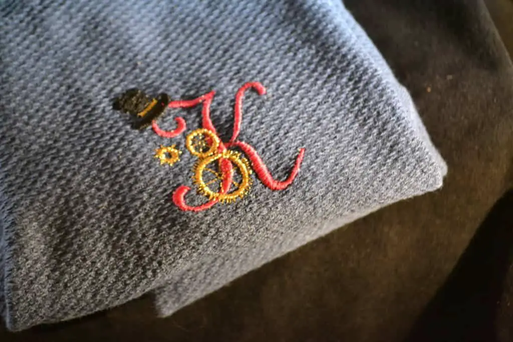 steampunk monogram towel