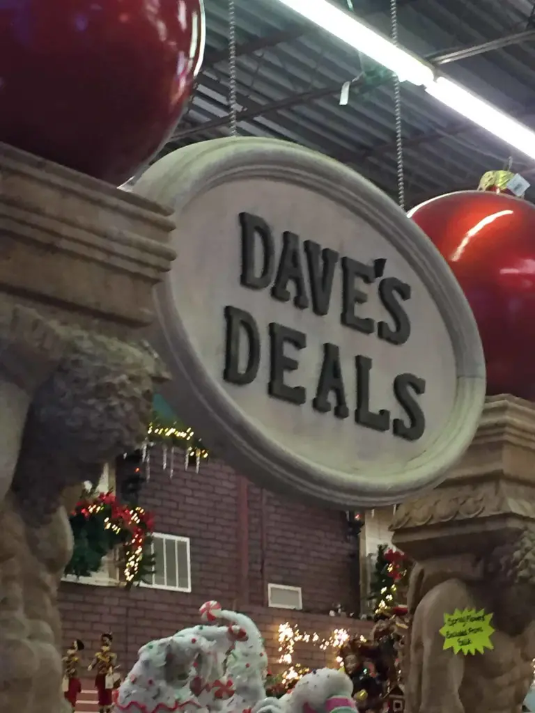 dave's deals sale section at decorators warehouse