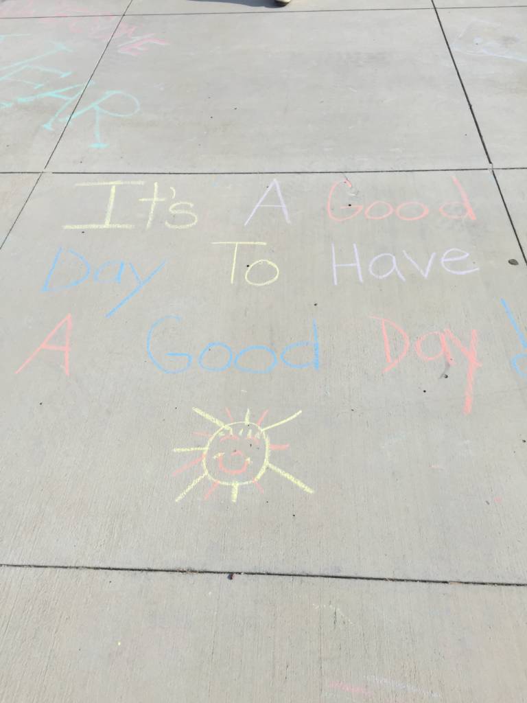 first day of school chalk