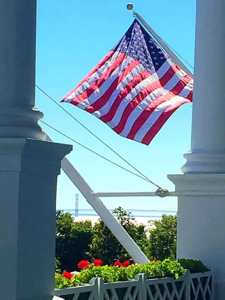 view from porch at the grand hotel