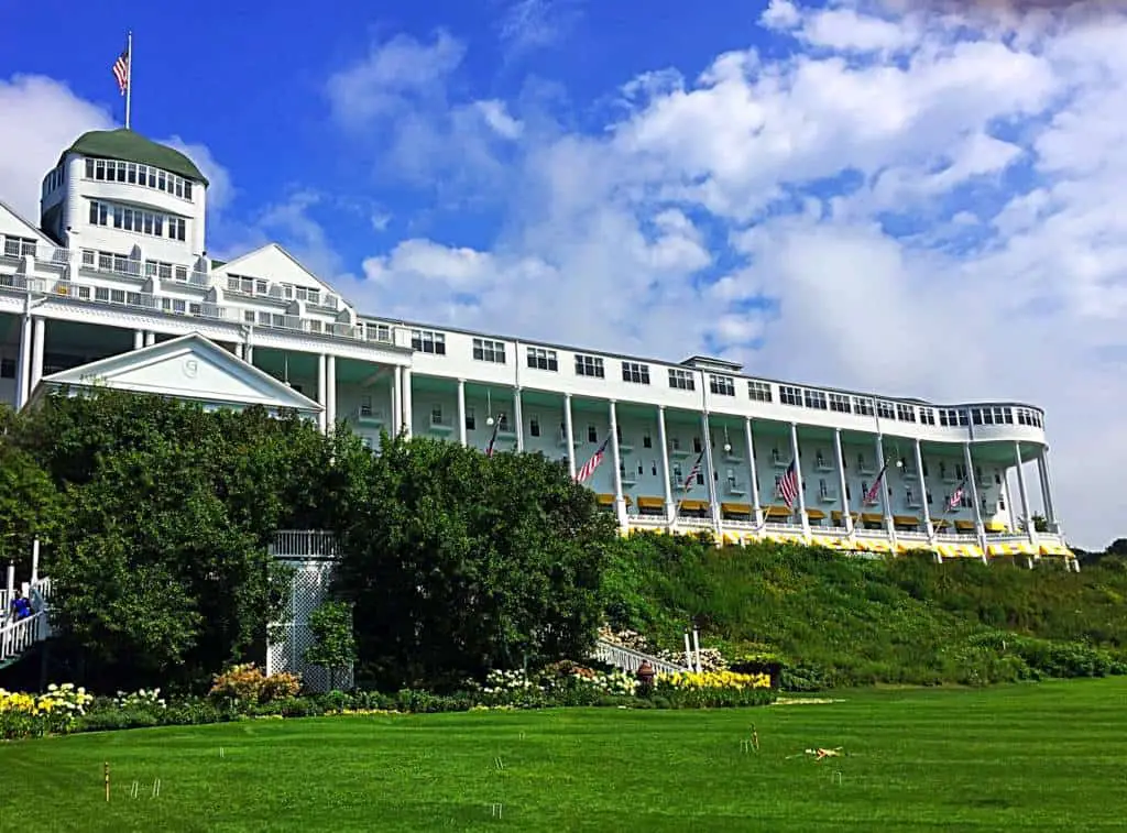 grand hotel porch view from garden