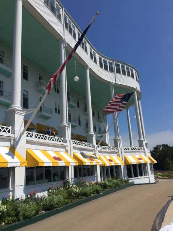 corner of porch at the grand hotel mackinac island