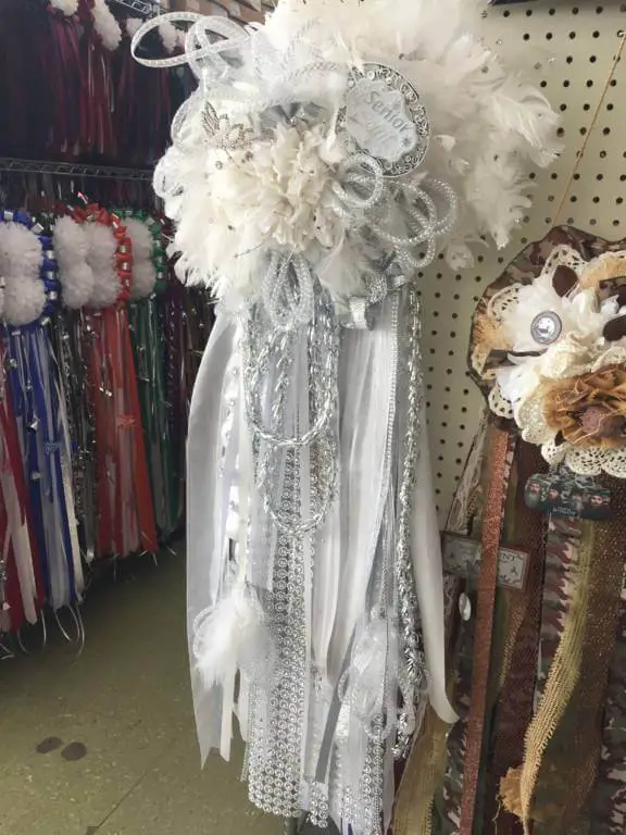 senior silver and white texas mum senior silver and white texas mum - Shopping for Texas Mum Supplies