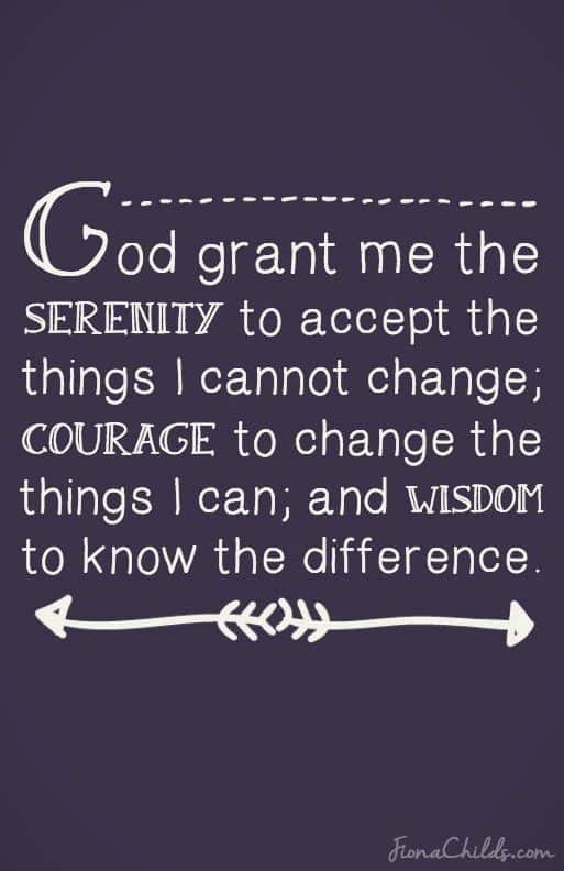 serenity prayer