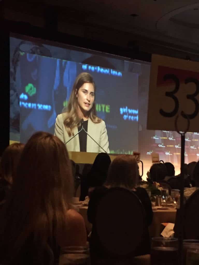 Lauren Bush Lauren connecting with Girl Scouts