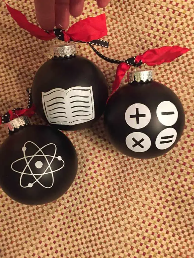 teacher ornaments science reading math