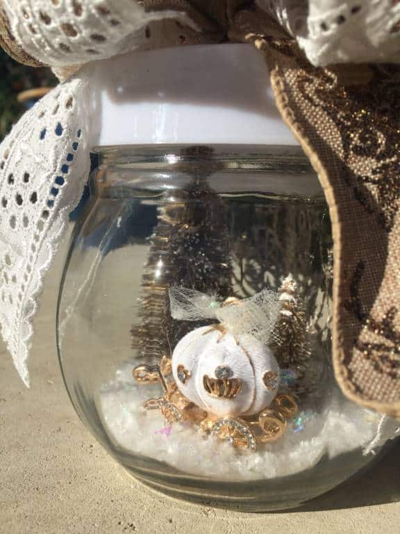 fairy tale snow globe jar