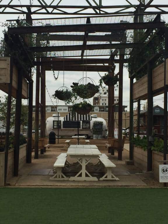 picnic tables at Magnolia Market picnic tables at Magnolia Market