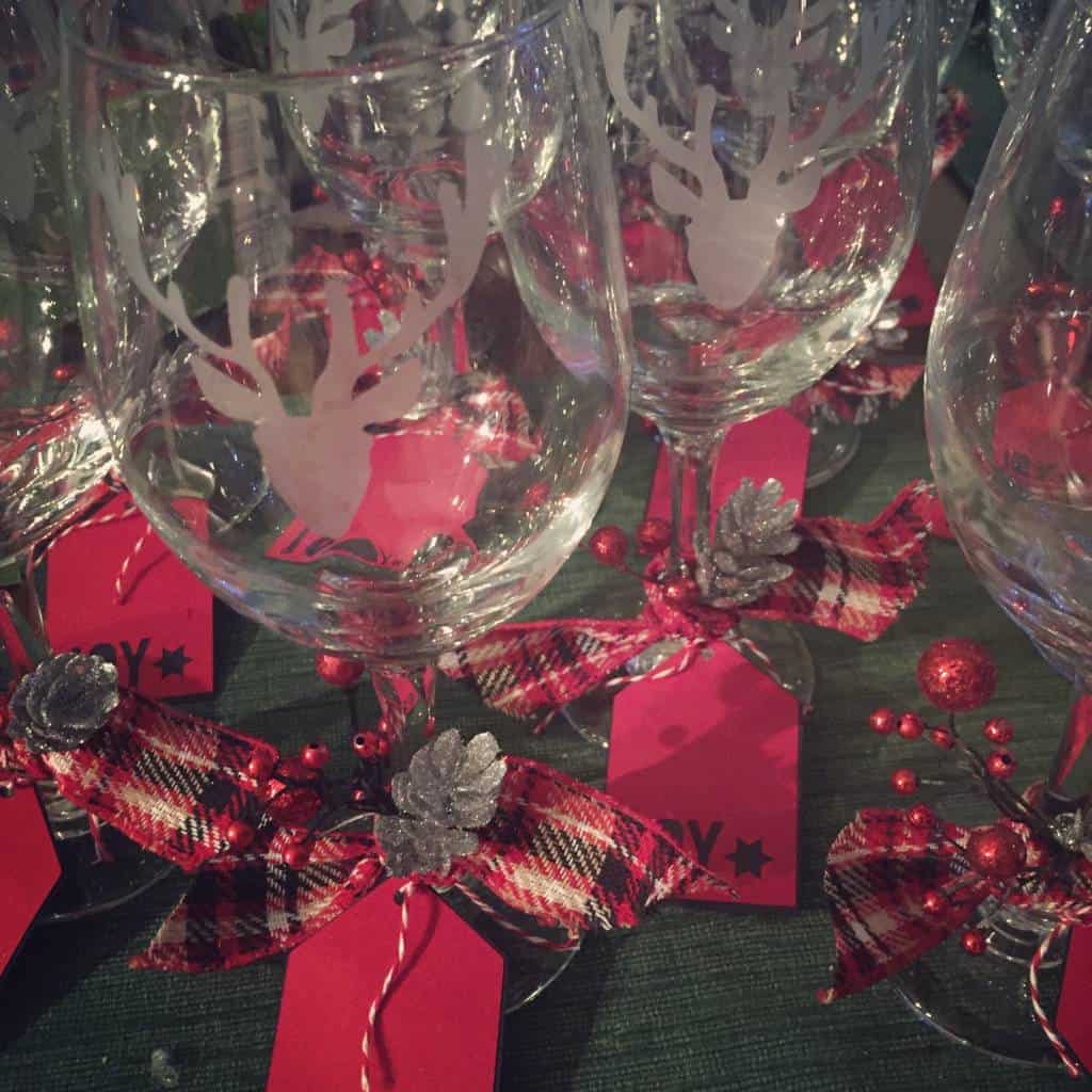 reindeer wine glasses