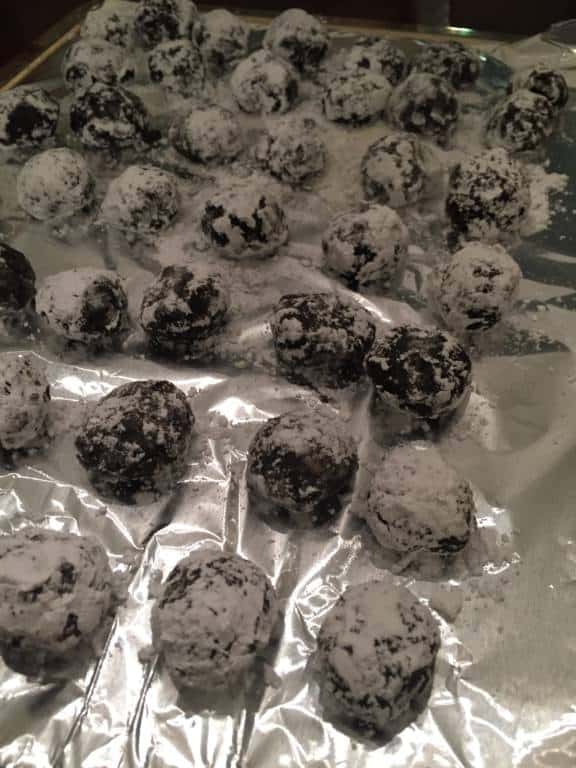 adult cookie balls made with girl scouts trefoils