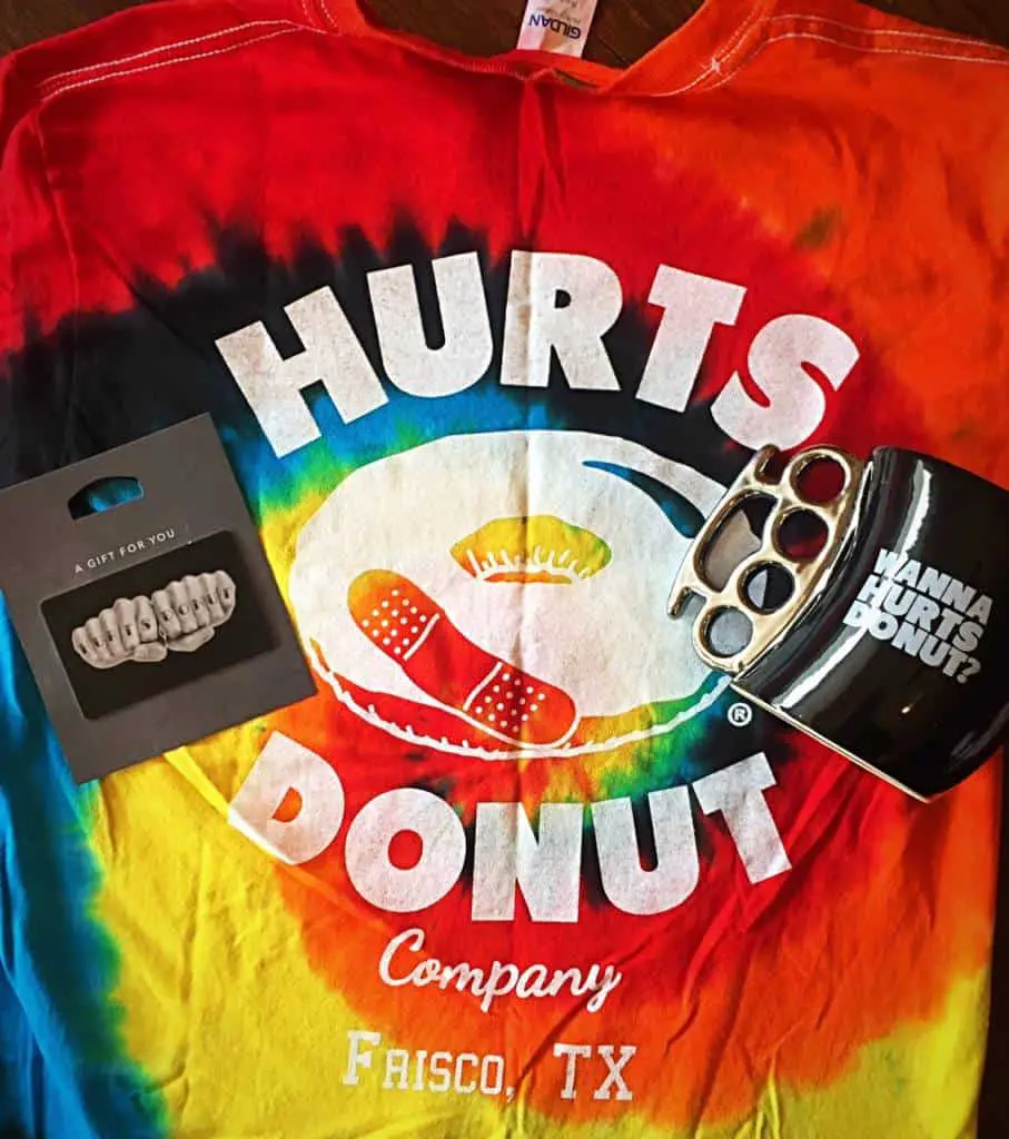 hurts donuts t-shirt and mugs