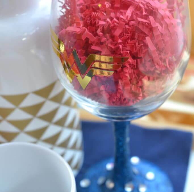 wonder woman wine glass