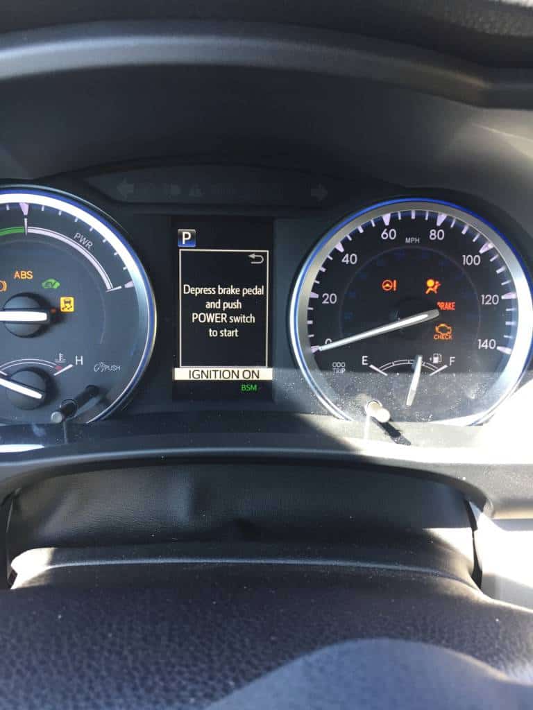 starter screen in toyota highlander