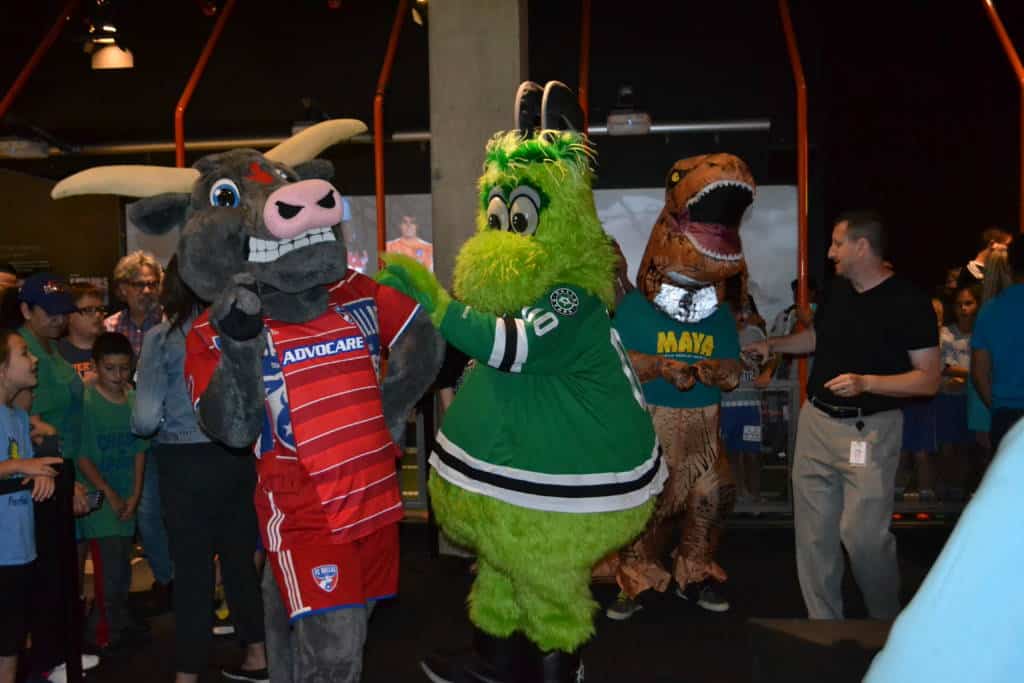 FC Dallas and Dallas Stars Mascots