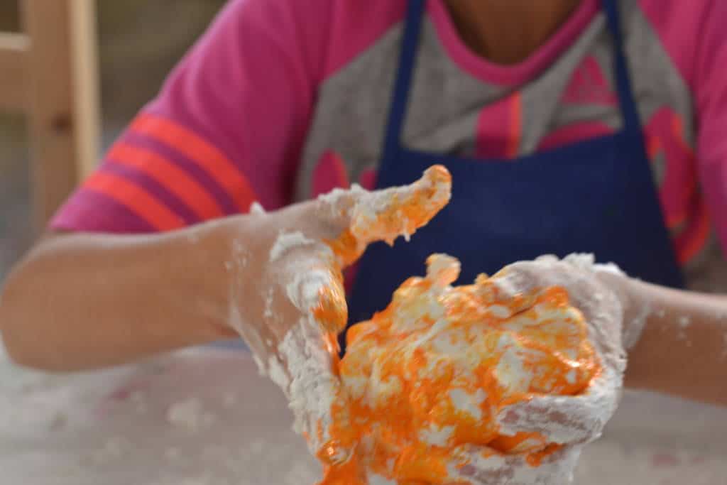making play dough