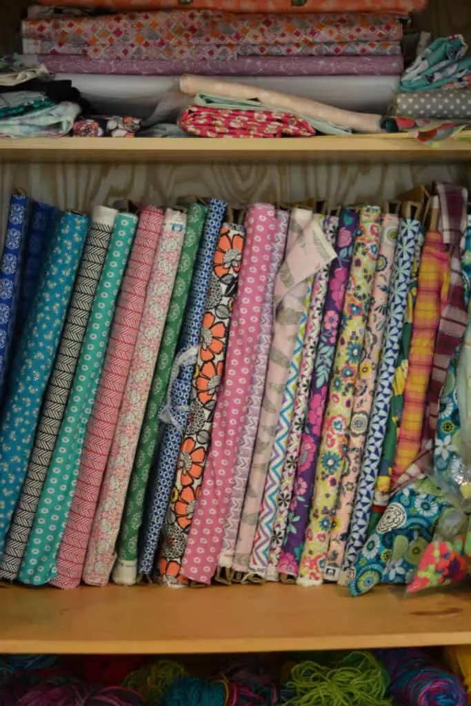 fabric selection at sew fun studios
