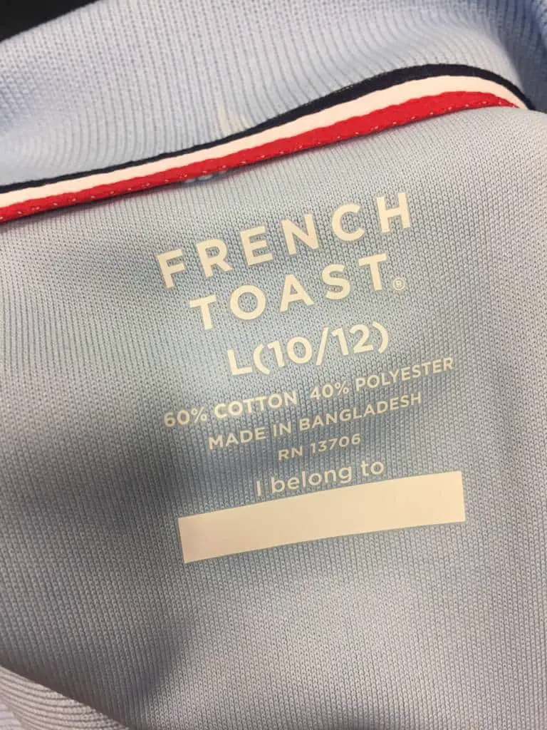 i belong to labels in french toast shirts