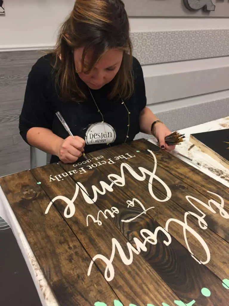 Jennifer making sign