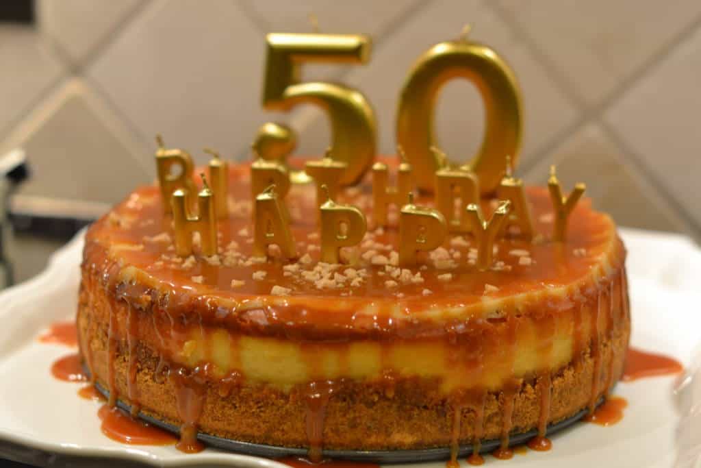 50th birthday cheese cake