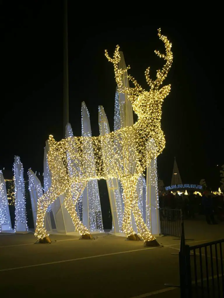 Reindeer at entrance of Enchant Christmas