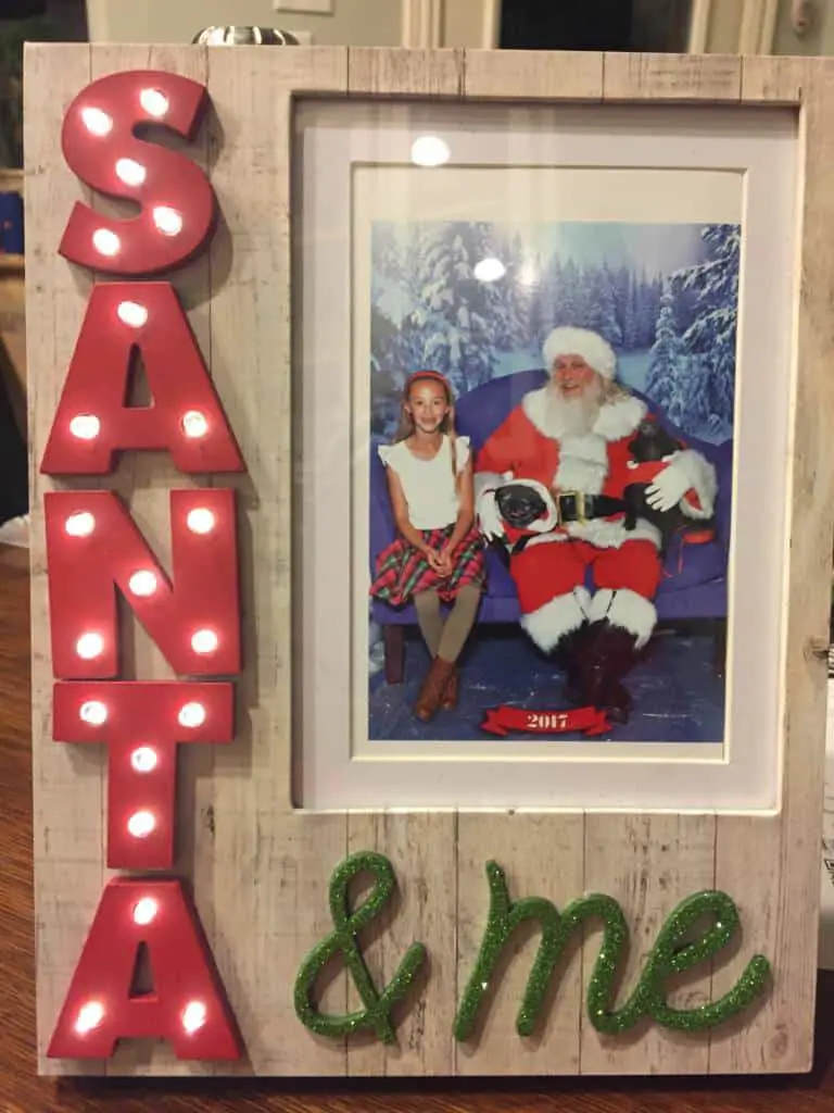 santa and me frame