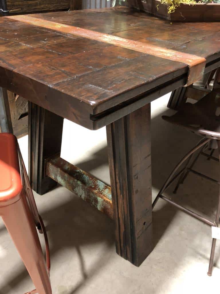 boxcar house closeup table legs