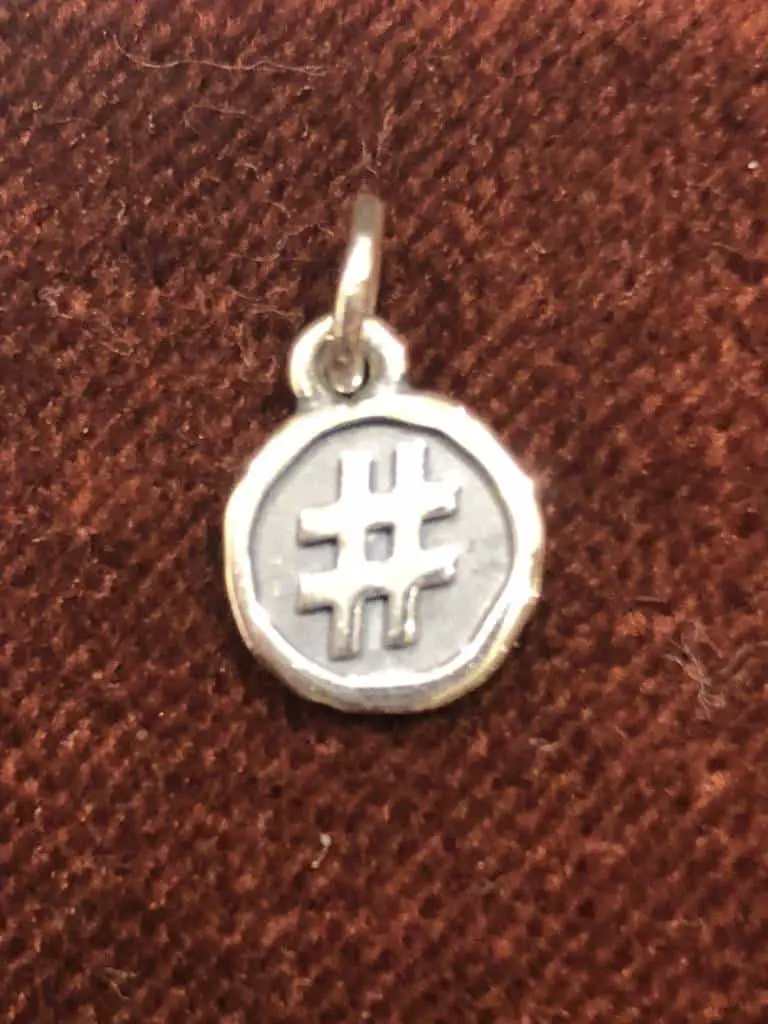 James Avery hashtag charm