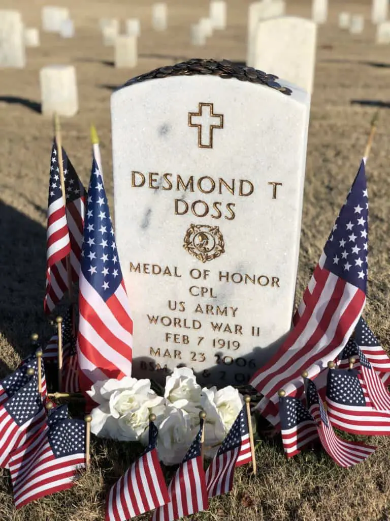 coins on headstone