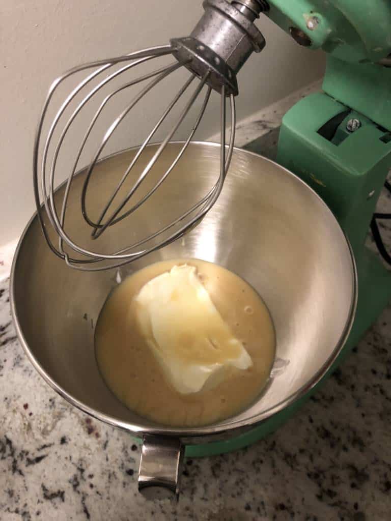 IMG_9180 Beat cream cheese and condensed milk