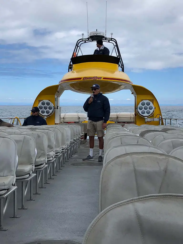 Tour Guide on a Boat Tour Guide on a Boat