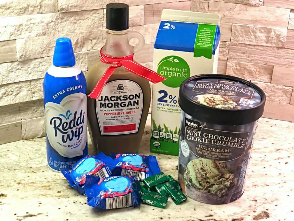 Peppermint Mocha Milkshake ingredients