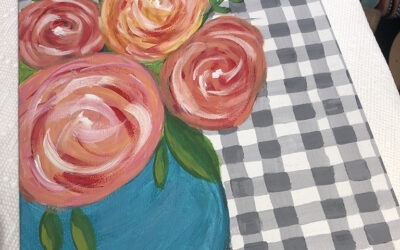 Fun, floral virtual paint night