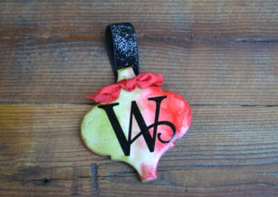 lantern tile with alcohol ink and vinyl monogram