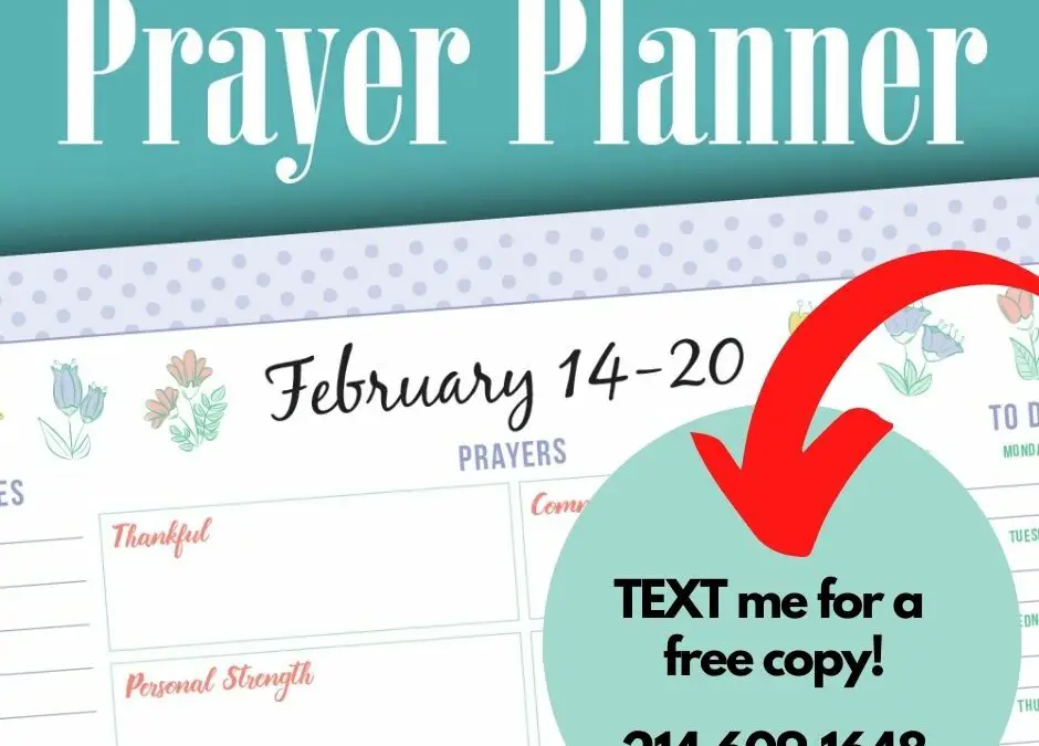 Prayer Planner Instructions