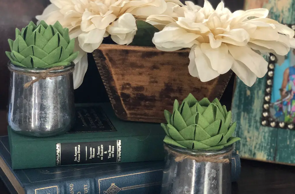 Easy No-Sew DIY Fabric Succulents