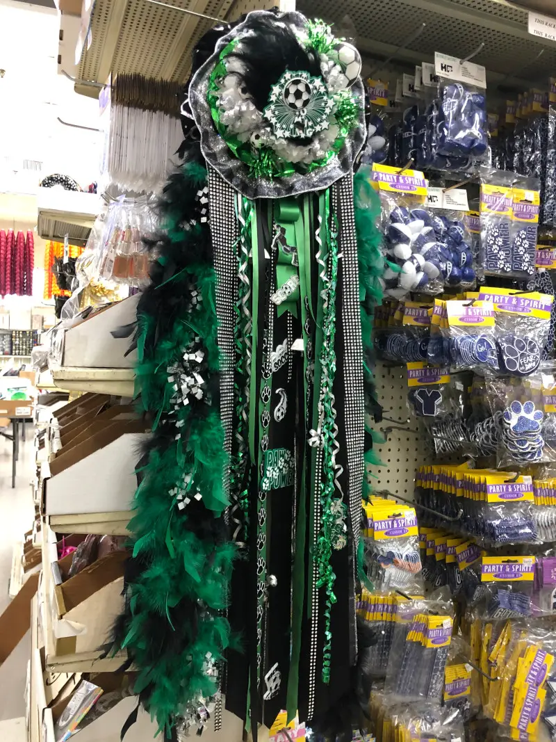 Green Homecoming Mum