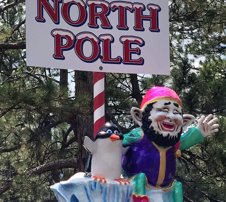 creepy elf at North Pole Christmas Village