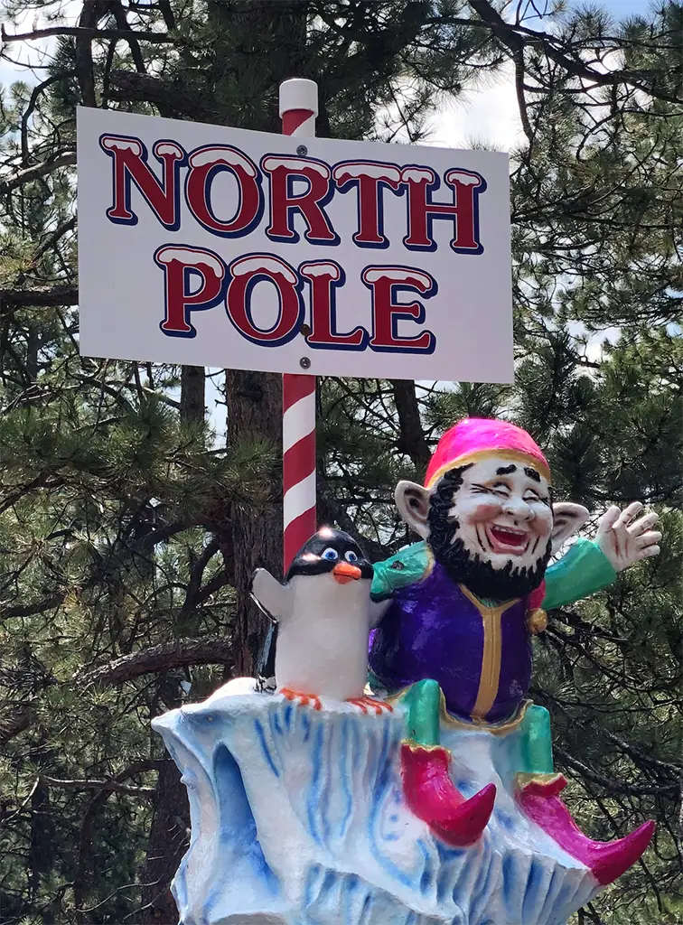 creepy elf at North Pole Christmas Village