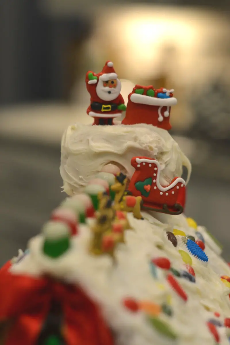 Santa Claus detail on Gingerbread House