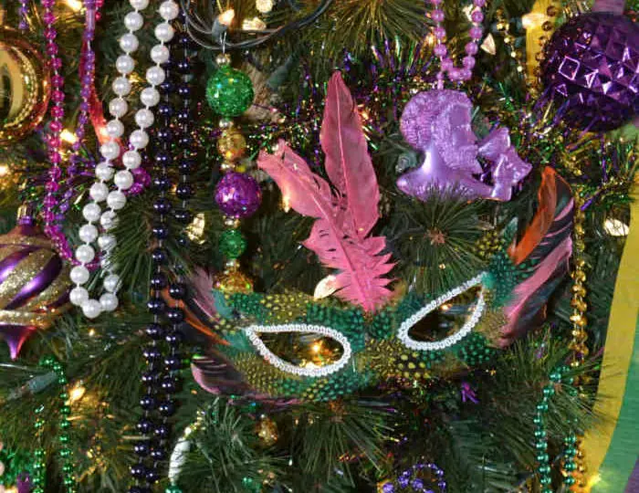 Turn that Christmas tree into a Mardi Gras tree