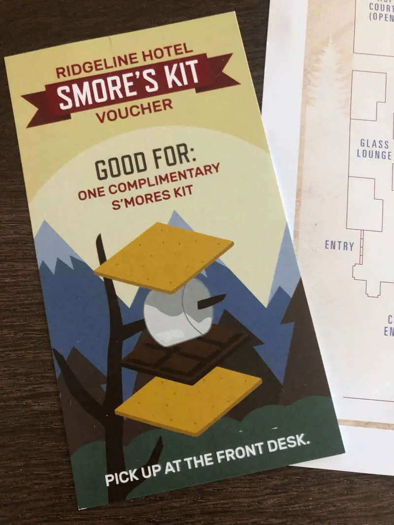 Complimentary S'more at Ridgeline Hotel, Colorado