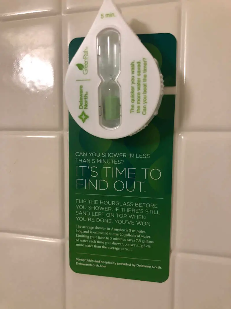 ridgeline-hotel-sustainability can you shower in 5 minutes or less?