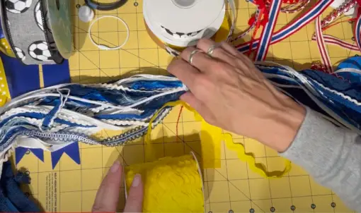 making a fabric tassel