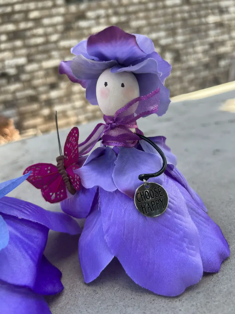 purple fairy with butterfly