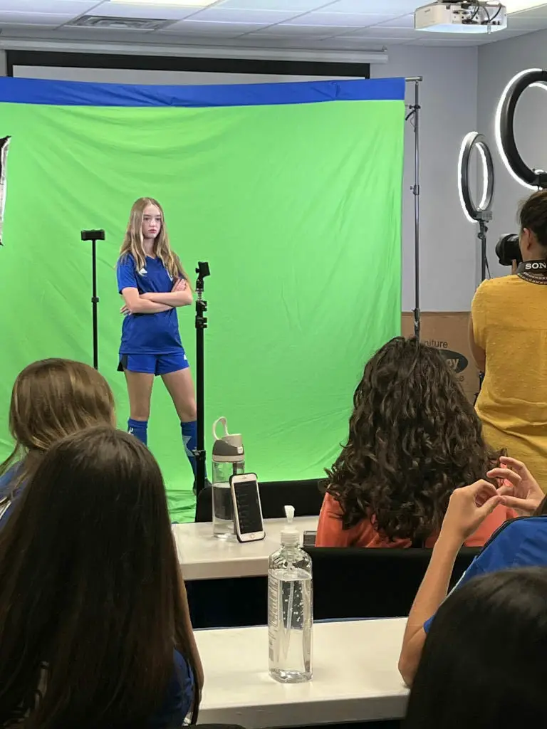 player with green screen player with green screen